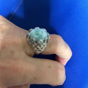 Stunning Silver Ring with Blue Stone